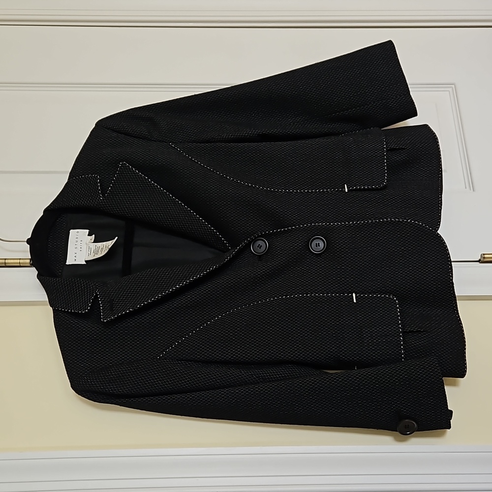 Max Studio Suits jewel 3/4 sleeve blazer